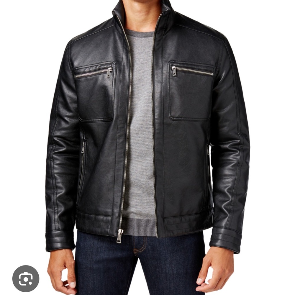 Cole Haan Black Leather Jacket